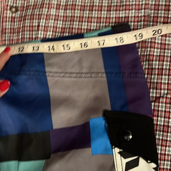 Allyance SWIM TRUNKS LONG board shorts colorful madrascope men’s SZ 36 geometric - Picture 10 of 12